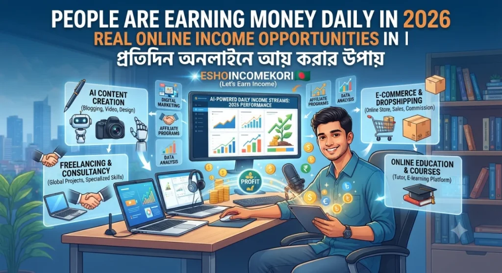 People Are Earning Money Daily: Real Online Income Opportunities in 2026 | প্রতিদিন অনলাইনে আয় করার উপায়