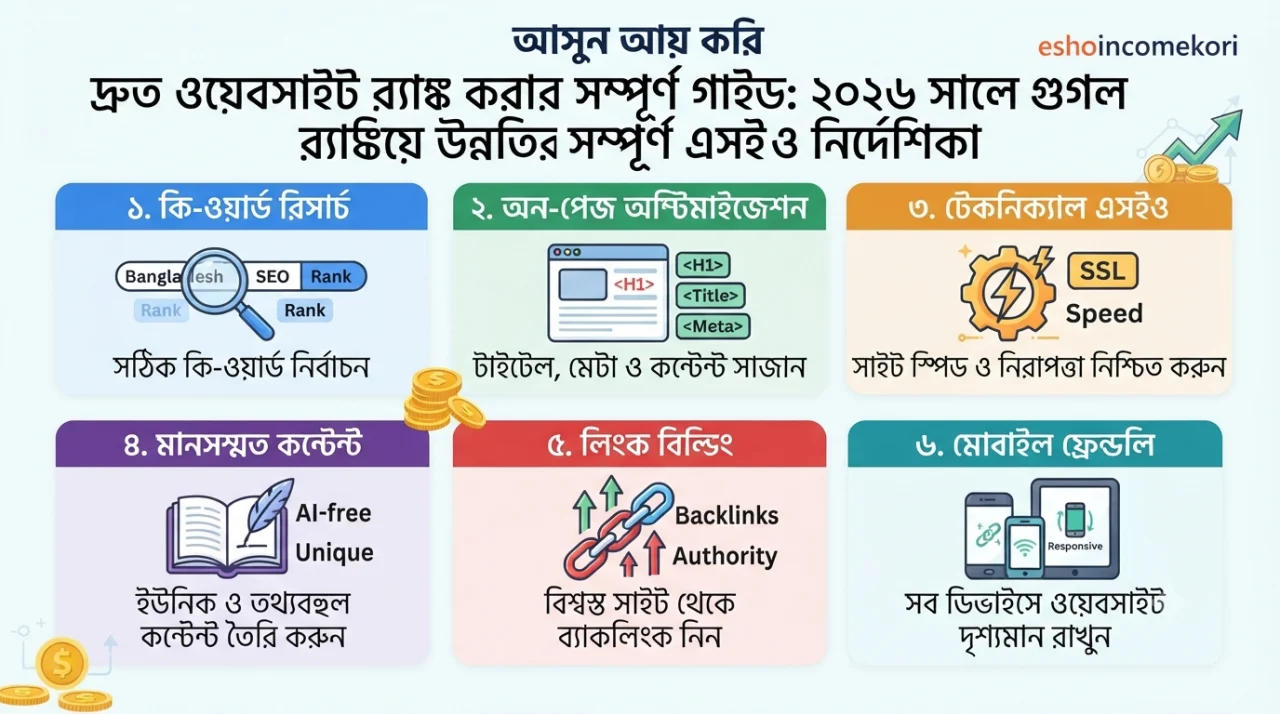 How to Rank Website Fast: Complete SEO Guide for Higher Google Rankings in 2026 | দ্রুত ওয়েবসাইট র‍্যাঙ্ক করার সম্পূর্ণ গাইড