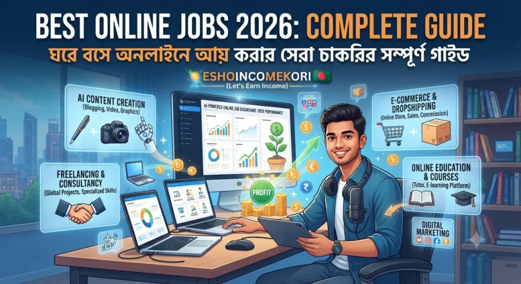 Best Online Jobs 2026: ঘরে বসে অনলাইনে আয় করার সেরা চাকরির সম্পূর্ণ গাইড