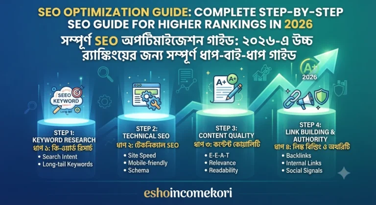 SEO Optimization Guide: Complete Step-by-Step SEO Guide for Higher Rankings in 2026 | সম্পূর্ণ SEO অপটিমাইজেশন গাইড