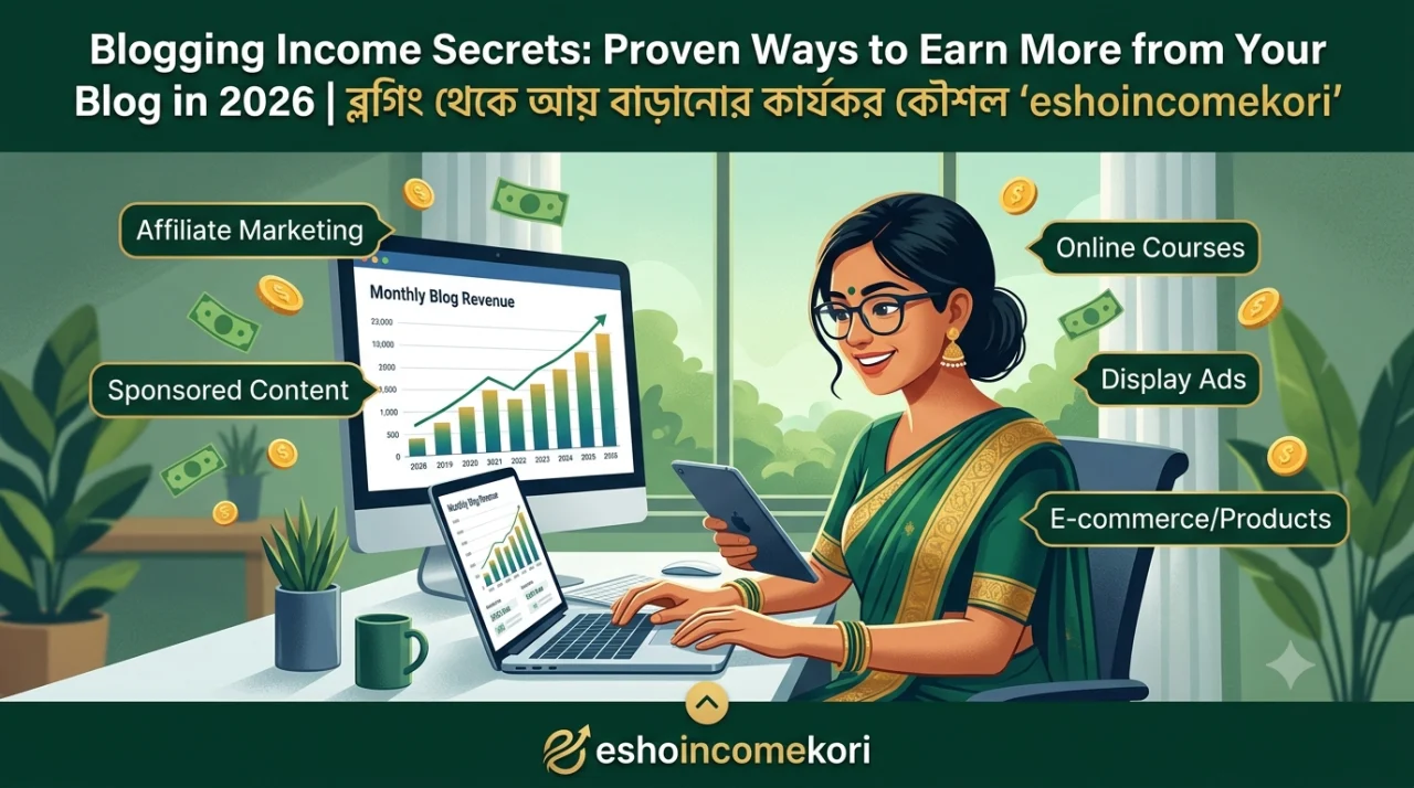 Blogging Income Secrets: Proven Ways to Earn More from Your Blog in 2026 | ব্লগিং থেকে আয় বাড়ানোর কার্যকর কৌশল