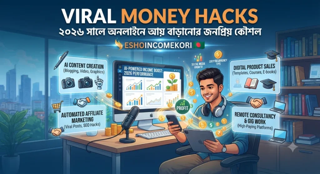Viral Money Hacks: ২০২৬ সালে অনলাইনে আয় বাড়ানোর জনপ্রিয় কৌশল