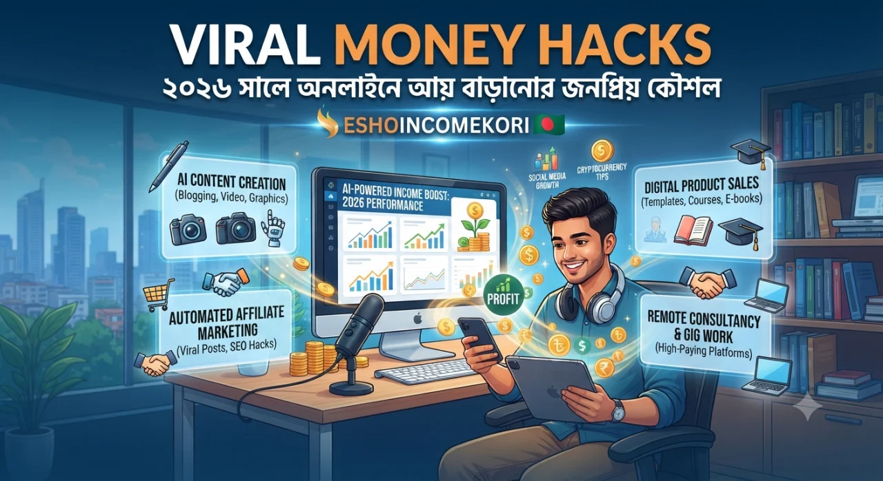 Viral Money Hacks: ২০২৬ সালে অনলাইনে আয় বাড়ানোর জনপ্রিয় কৌশল