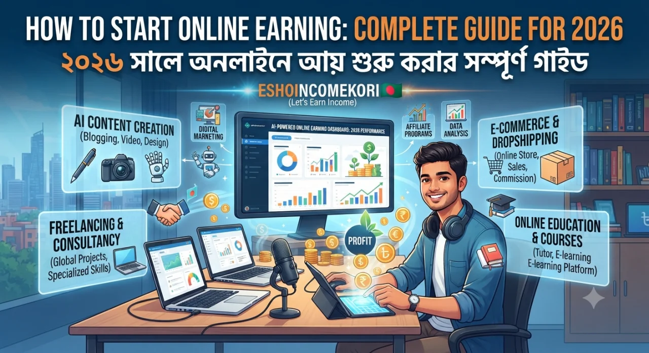 How to Start Online Earning: ২০২৬ সালে অনলাইনে আয় শুরু করার সম্পূর্ণ গাইড