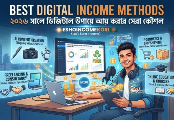 Best Digital Income Methods: ২০২৬ সালে ডিজিটাল উপায়ে আয় করার সেরা কৌশল