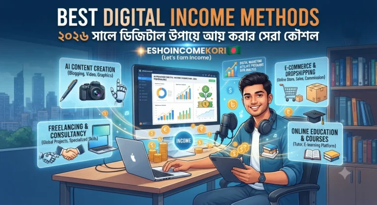 Best Digital Income Methods: ২০২৬ সালে ডিজিটাল উপায়ে আয় করার সেরা কৌশল