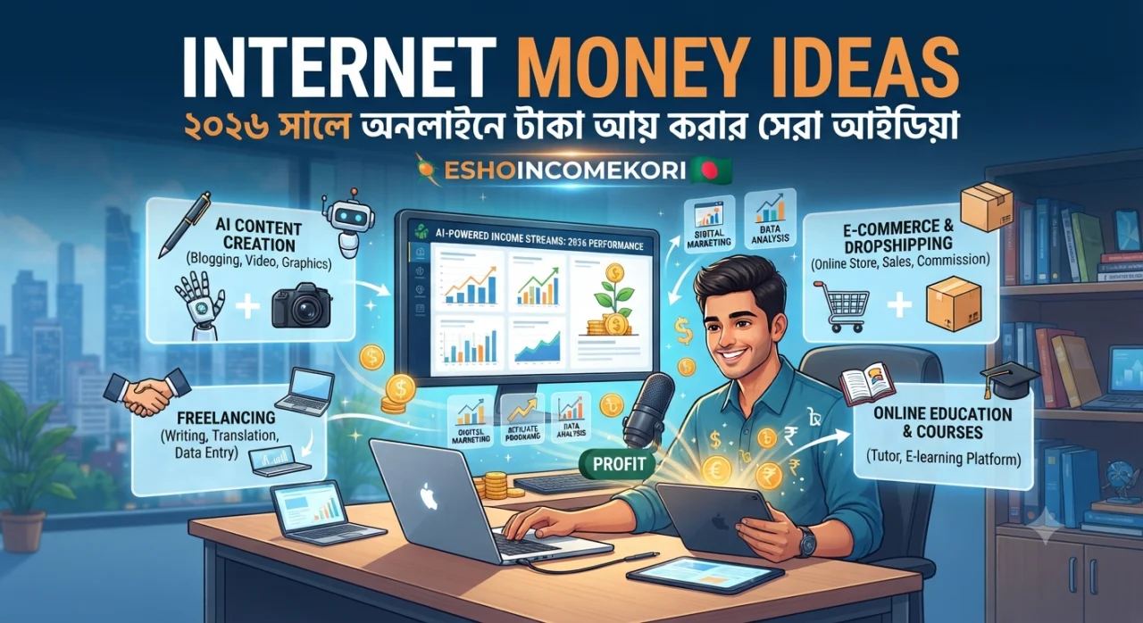 Internet Money Ideas: ২০২৬ সালে অনলাইনে টাকা আয় করার সেরা আইডিয়া