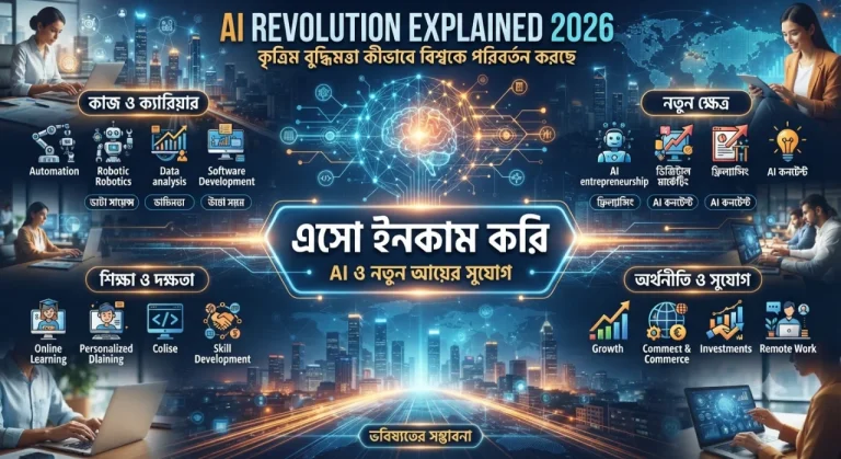 AI Revolution Explained 2026: Artificial Intelligence কীভাবে বিশ্বকে পরিবর্তন করছে