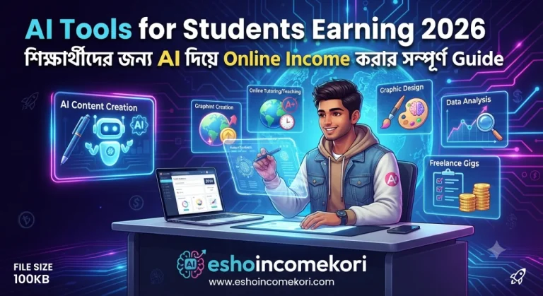 AI Tools for Students Earning 2026: শিক্ষার্থীদের জন্য AI দিয়ে Online Income করার সম্পূর্ণ Guide