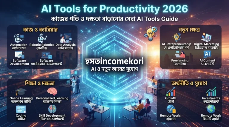 AI Tools for Productivity 2026: কাজের গতি ও দক্ষতা বাড়ানোর সেরা AI Tools Guide