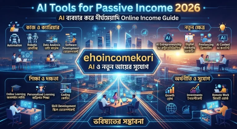 AI Tools for Passive Income 2026: AI ব্যবহার করে দীর্ঘমেয়াদি Online Income Guide