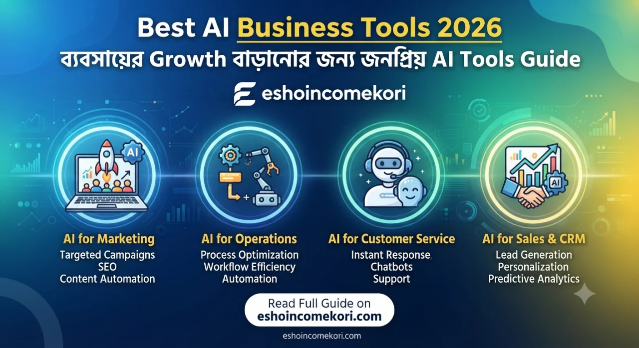 Best AI Business Tools 2026: ব্যবসার Growth বাড়ানোর জন্য জনপ্রিয় AI Tools Guide