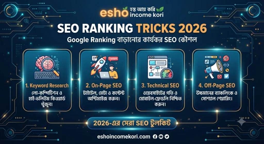 SEO Ranking Tricks 2026: Google Ranking বাড়ানোর কার্যকর SEO কৌশল