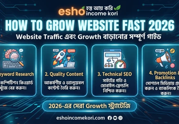 How to Grow Website Fast 2026: Website Traffic এবং Growth বাড়ানোর সম্পূর্ণ গাইড