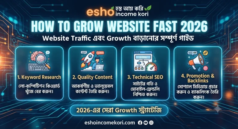 How to Grow Website Fast 2026: Website Traffic এবং Growth বাড়ানোর সম্পূর্ণ গাইড