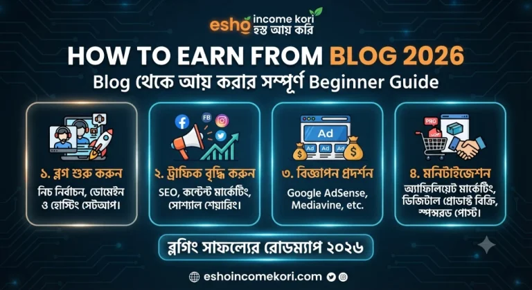 How to Earn from Blog 2026: Blog থেকে আয় করার সম্পূর্ণ Beginner Guide
