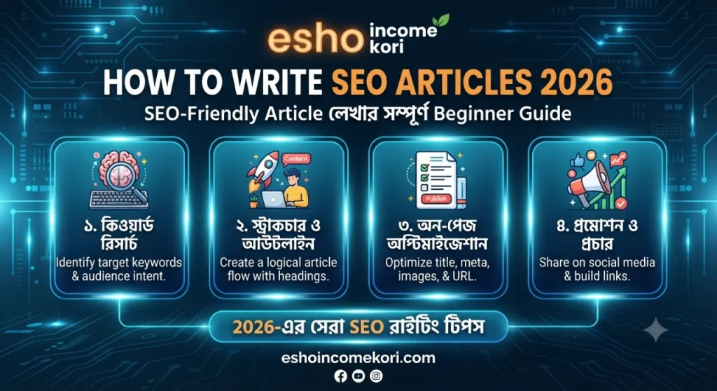 How to Write SEO Articles 2026: SEO-Friendly Article লেখার সম্পূর্ণ Beginner Guide