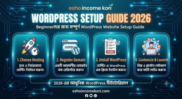 WordPress Setup Guide 2026: Beginnerদের জন্য সম্পূর্ণ WordPress Website Setup Guide