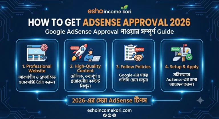 How to Get AdSense Approval 2026: Google AdSense Approval পাওয়ার সম্পূর্ণ Guide