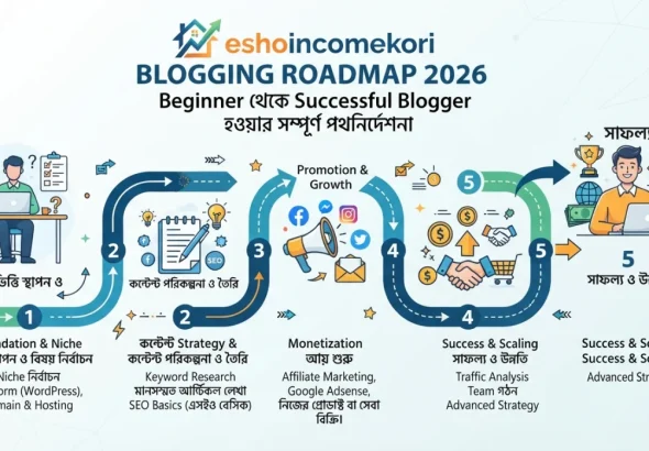 Blogging Roadmap 2026: Beginner থেকে Successful Blogger হওয়ার সম্পূর্ণ পথনির্দেশনা