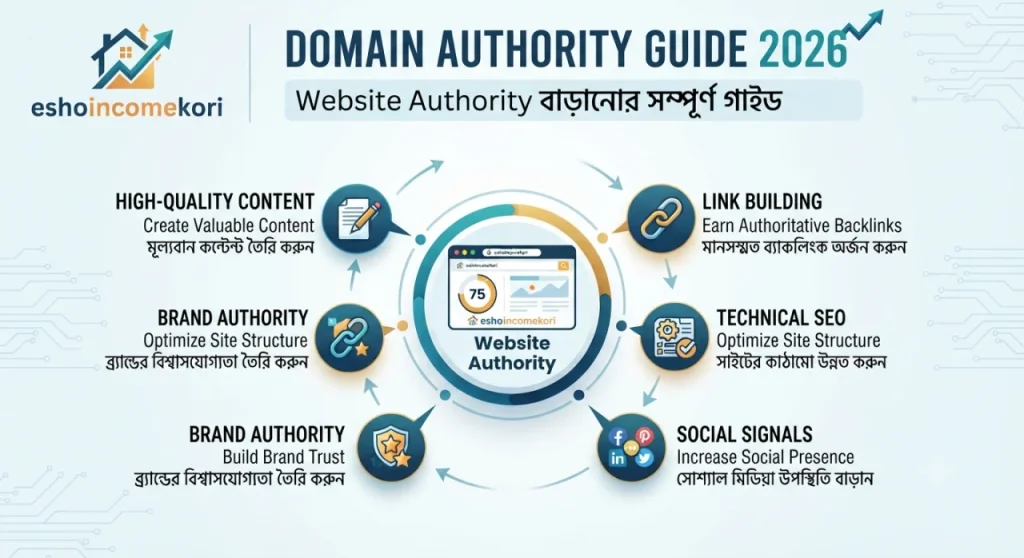 Domain Authority Guide 2026: Website Authority বাড়ানোর সম্পূর্ণ গাইড