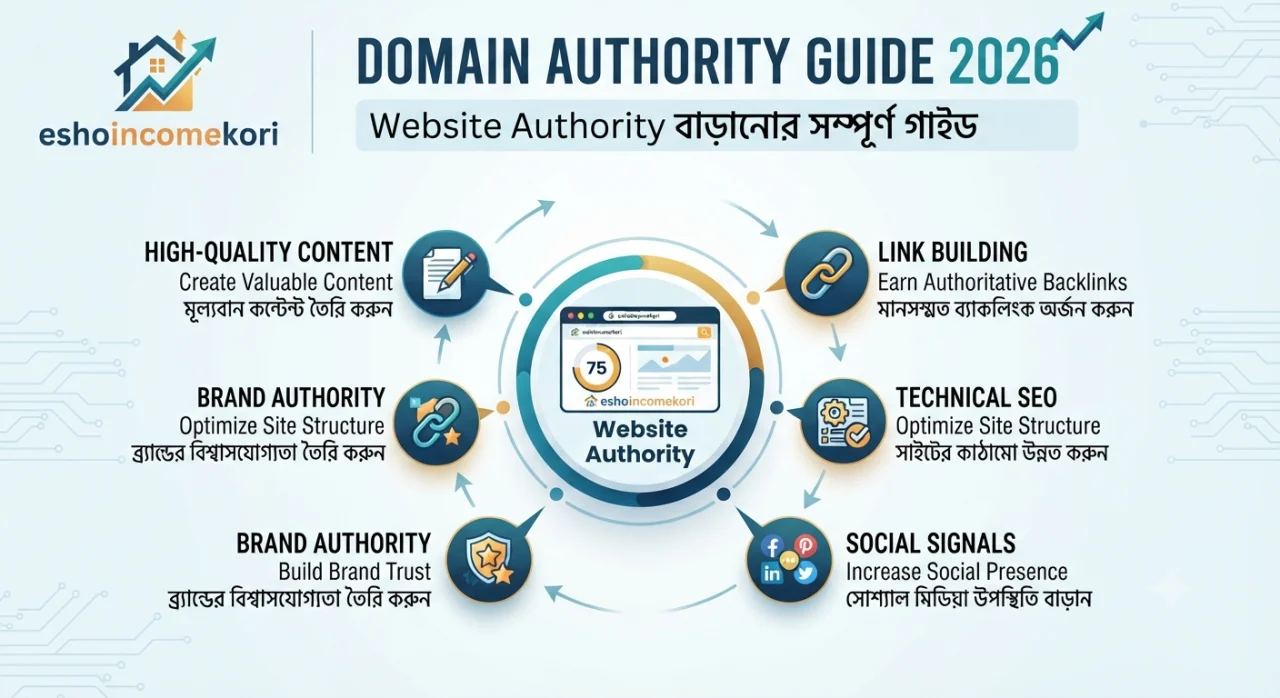 Domain Authority Guide 2026: Website Authority বাড়ানোর সম্পূর্ণ গাইড
