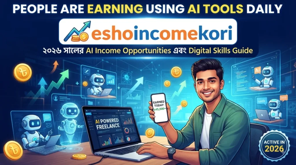 People Are Earning Using AI Tools Daily: ২০২৬ সালের AI Income Opportunities এবং Digital Skills Guide