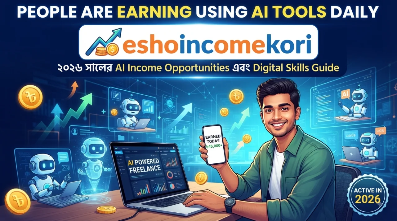 People Are Earning Using AI Tools Daily: ২০২৬ সালের AI Income Opportunities এবং Digital Skills Guide
