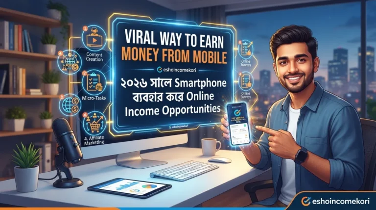 Viral Way To Earn Money From Mobile: ২০২৬ সালে Smartphone ব্যবহার করে Online Income Opportunities