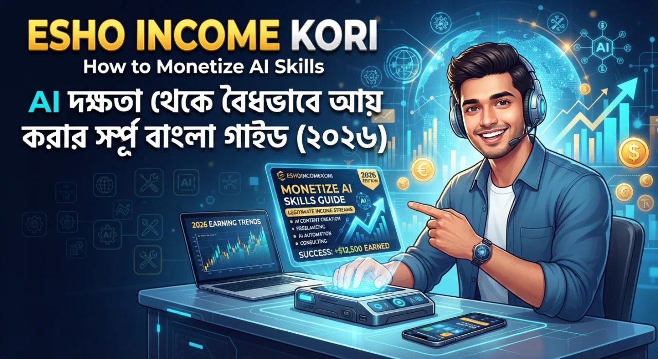 How to Monetize AI Skills: AI দক্ষতা থেকে বৈধভাবে আয় করার সম্পূর্ণ বাংলা গাইড (২০২৬)