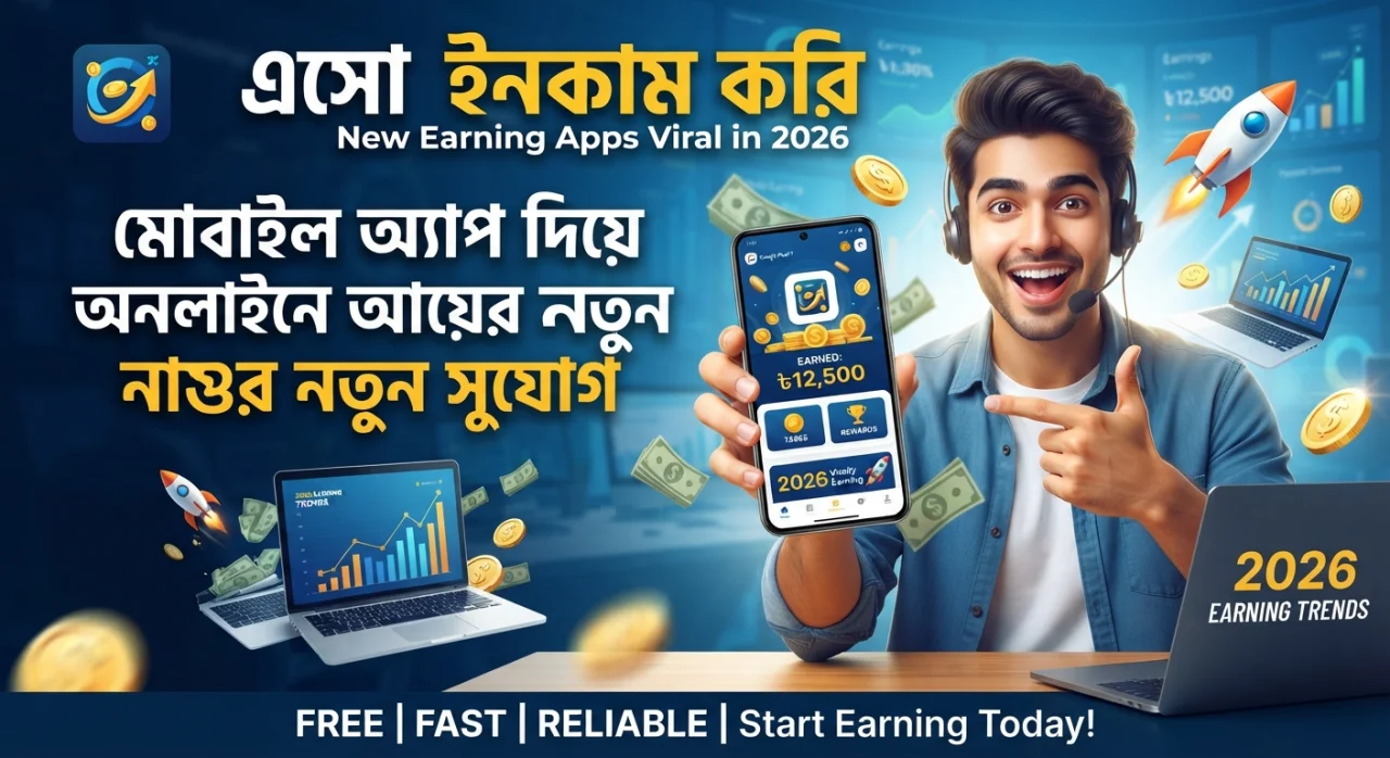 New Earning Apps Going Viral in 2026: মোবাইল অ্যাপ দিয়ে অনলাইনে আয়ের নতুন সুযোগ