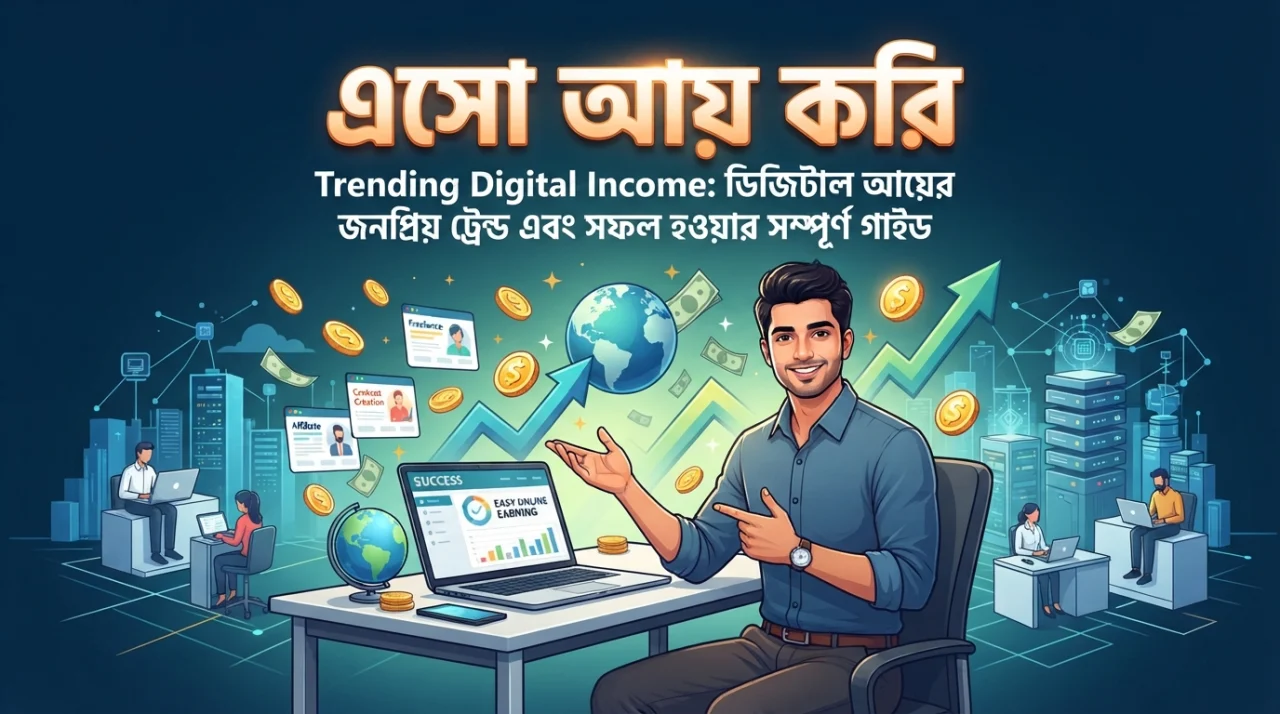 Trending Digital Income: ডিজিটাল আয়ের জনপ্রিয় ট্রেন্ড এবং সফল হওয়ার সম্পূর্ণ গাইড