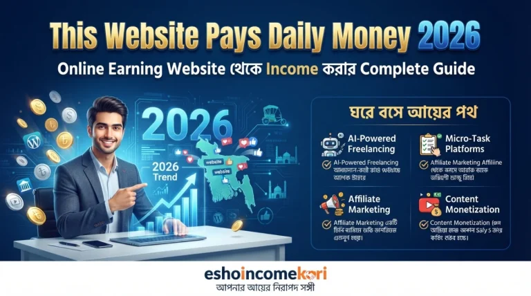 This Website Pays Daily Money 2026: Online Earning Website থেকে Income করার Complete Guide