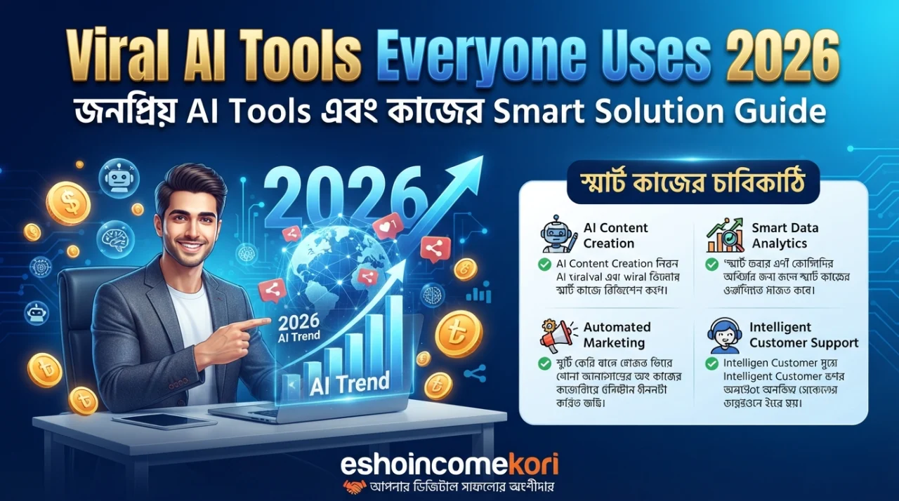 Viral AI Tools Everyone Uses 2026: জনপ্রিয় AI Tools এবং কাজের Smart Solution Guide
