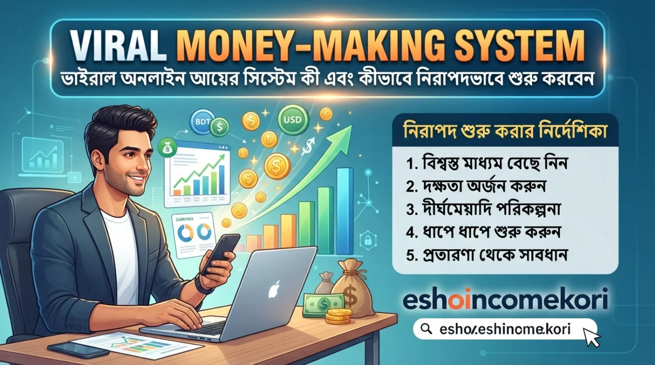 Viral Money-Making System: ভাইরাল অনলাইন আয়ের সিস্টেম কী এবং কীভাবে নিরাপদভাবে শুরু করবেন