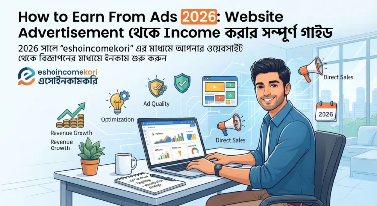 How to Earn From Ads 2026: Website Advertisement থেকে Income করার সম্পূর্ণ গাইড