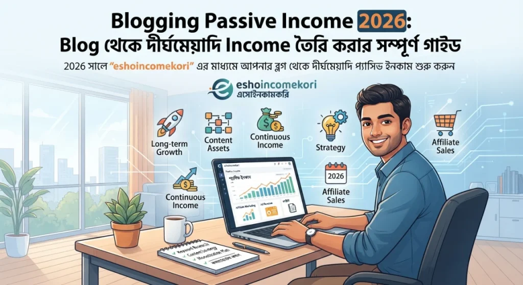 Blogging Passive Income 2026: Blog থেকে দীর্ঘমেয়াদি Income তৈরি করার সম্পূর্ণ গাইড