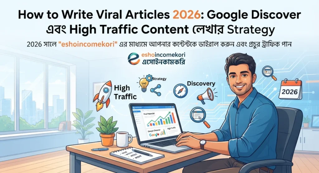 How to Write Viral Articles 2026 সম্পর্কে জানুন। Viral Content Writing, SEO Optimization এবং Google Discover Traffic পাওয়ার কার্যকর পদ্ধতি।