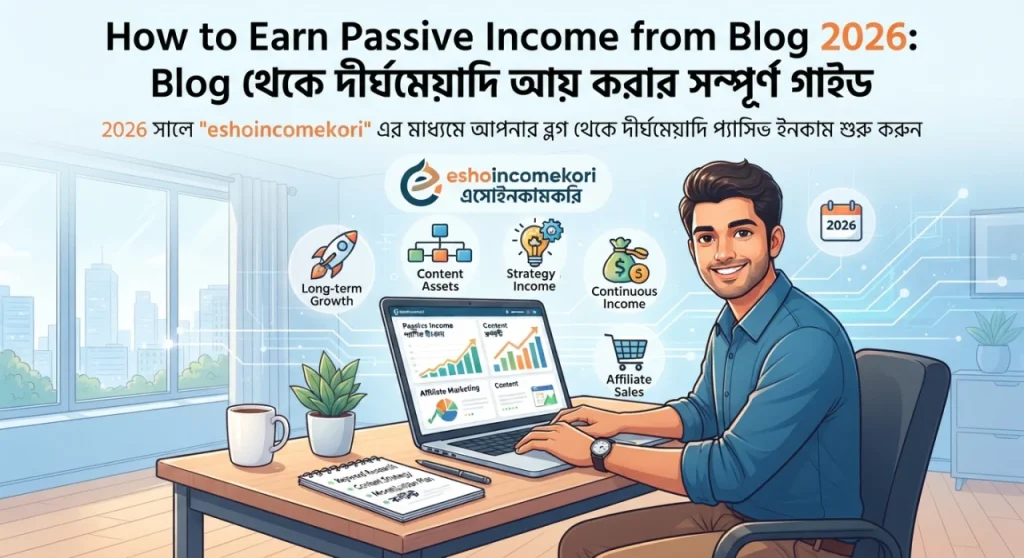 How to Earn Passive Income from Blog 2026: Blog থেকে দীর্ঘমেয়াদি আয় করার সম্পূর্ণ গাইড