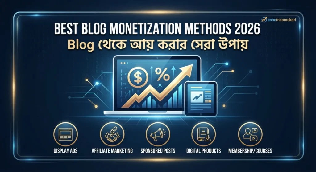 Best Blog Monetization Methods 2026: Blog থেকে আয় করার সেরা উপায়