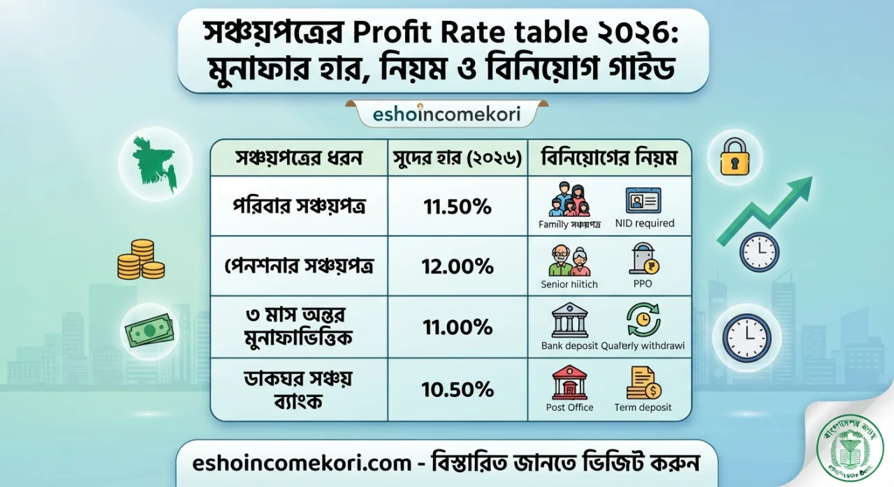 Sanchayapatra Profit Rate Table 2026: মুনাফার হার, নিয়ম ও বিনিয়োগ গাইড