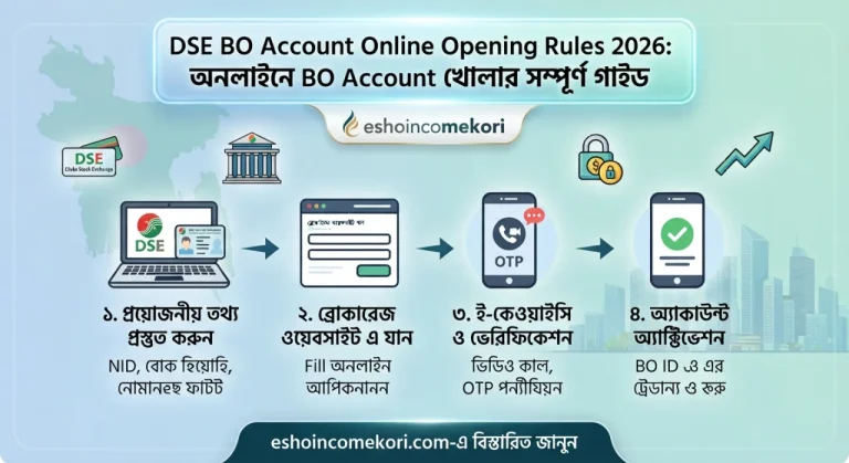DSE BO Account Online Opening Rules 2026: অনলাইনে BO Account খোলার সম্পূর্ণ গাইড