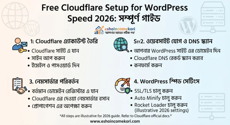 Free Cloudflare Setup for WordPress Speed 2026: সম্পূর্ণ গাইড