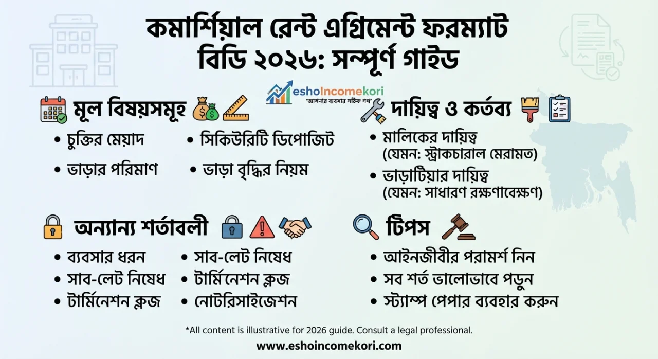 Commercial Rent Agreement Format BD 2026: সম্পূর্ণ গাইড