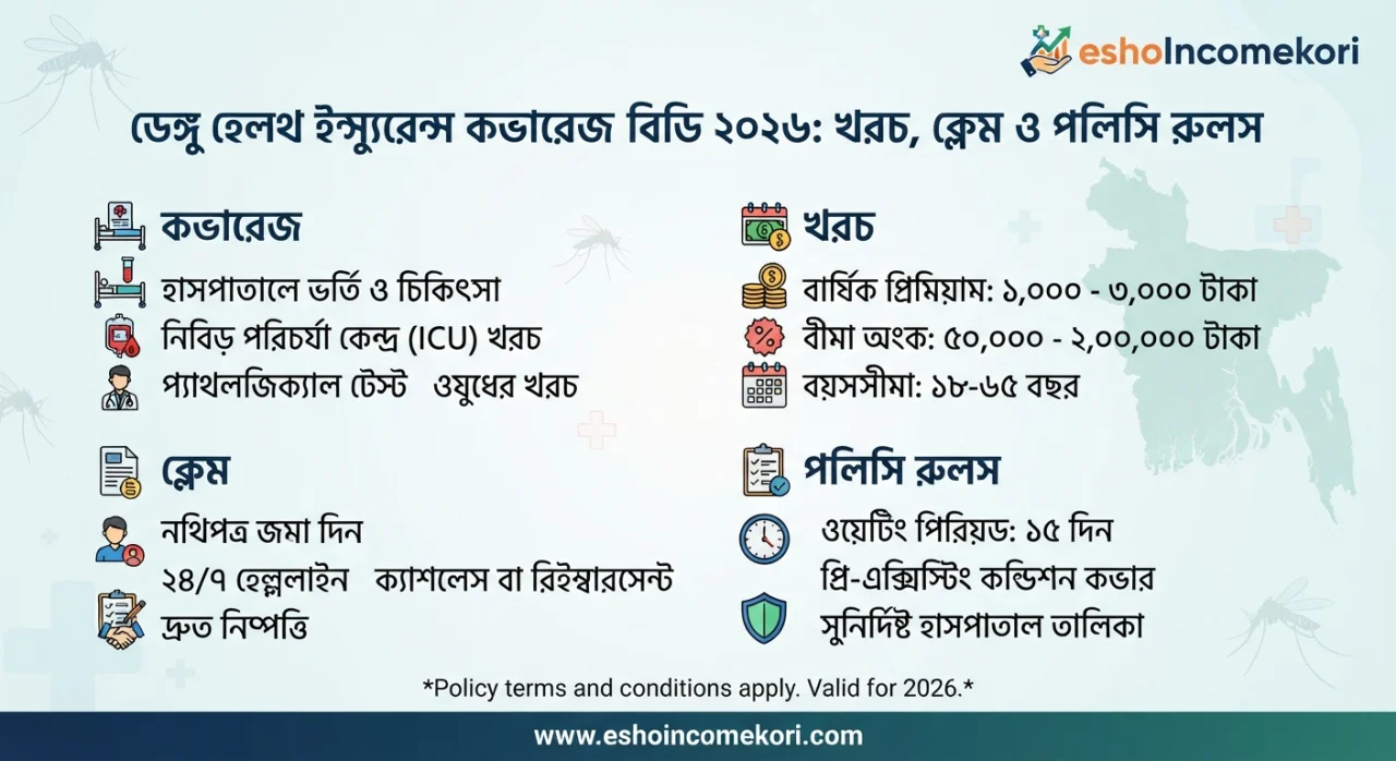 Dengue Health Insurance Coverage BD 2026: খরচ, Claim ও Policy Rules
