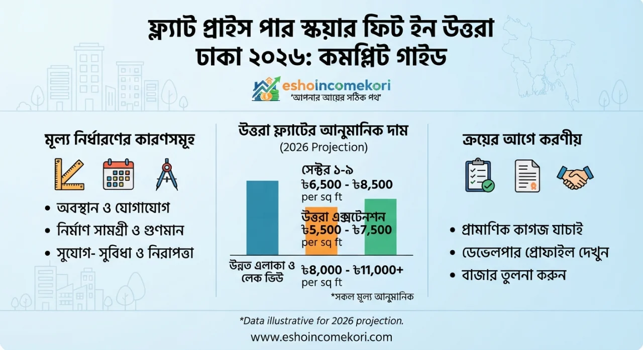 Flat Price per Sq Ft in Uttara Dhaka 2026: Complete Guide