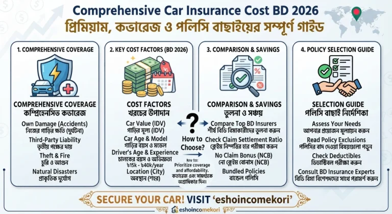 Comprehensive Car Insurance Cost BD 2026: প্রিমিয়াম, কভারেজ ও পলিসি বাছাইয়ের সম্পূর্ণ গাইড