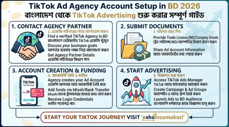  TikTok Ad Agency Account Setup in BD 2026: বাংলাদেশ থেকে TikTok Advertising শুরু করার সম্পূর্ণ গাইড