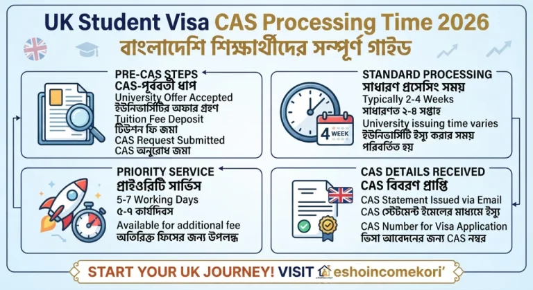  UK Student Visa CAS Processing Time 2026: বাংলাদেশি শিক্ষার্থীদের সম্পূর্ণ গাইড