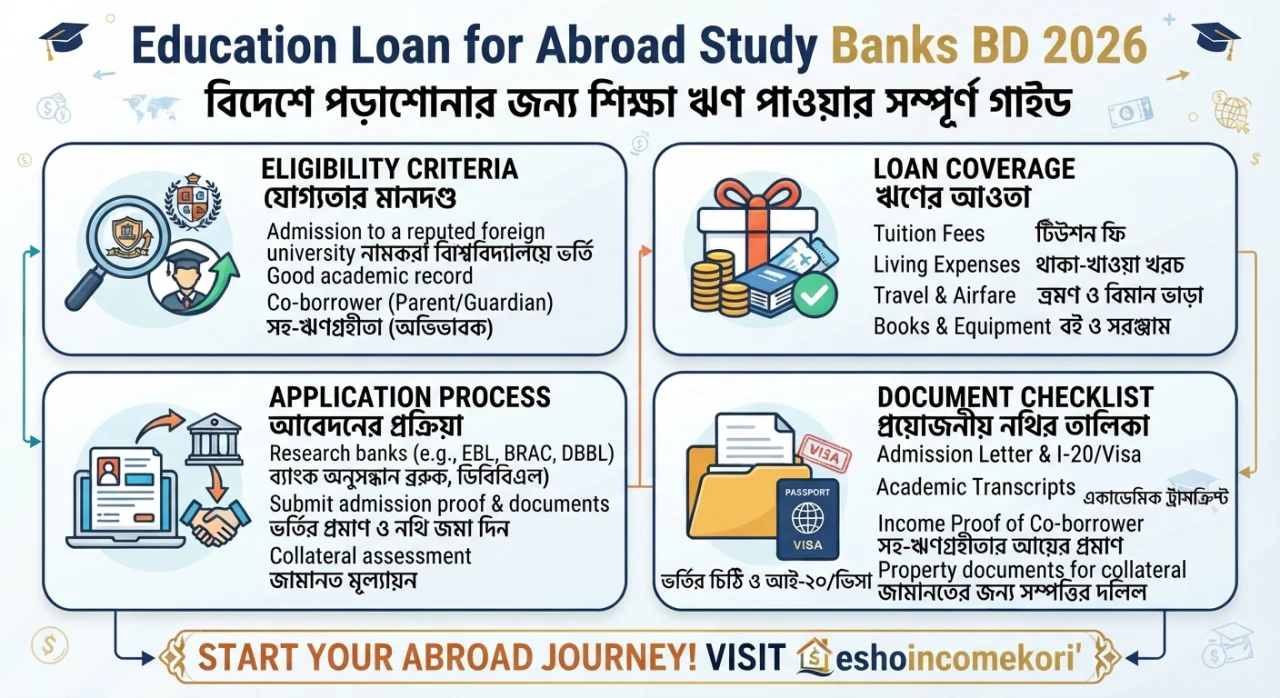  Education Loan for Abroad Study Banks BD 2026: বিদেশে পড়াশোনার জন্য শিক্ষা ঋণ পাওয়ার সম্পূর্ণ গাইড